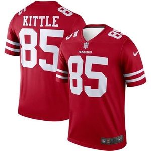 NFL Players 49ers “Kittle” #85 Football Jersey SZ S Red/White